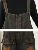 Chic Women's Wide-Leg Summer Denim Dungarees | Eva Trends