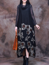 Women's Effortlessly Stylish High Neck Printed Maxi Dress