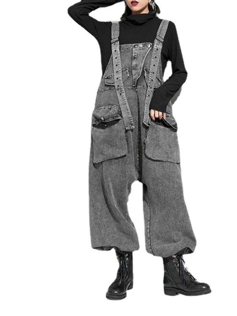 Women's High-Waisted Dungaree