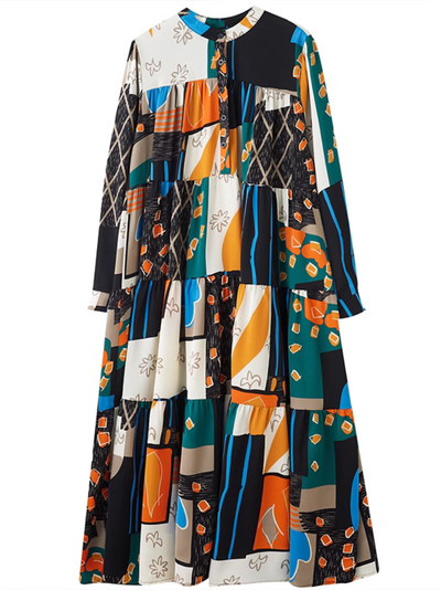 Women's Front Button A-line Dress
