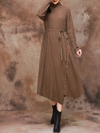 Women  A-Line Dress with Belt