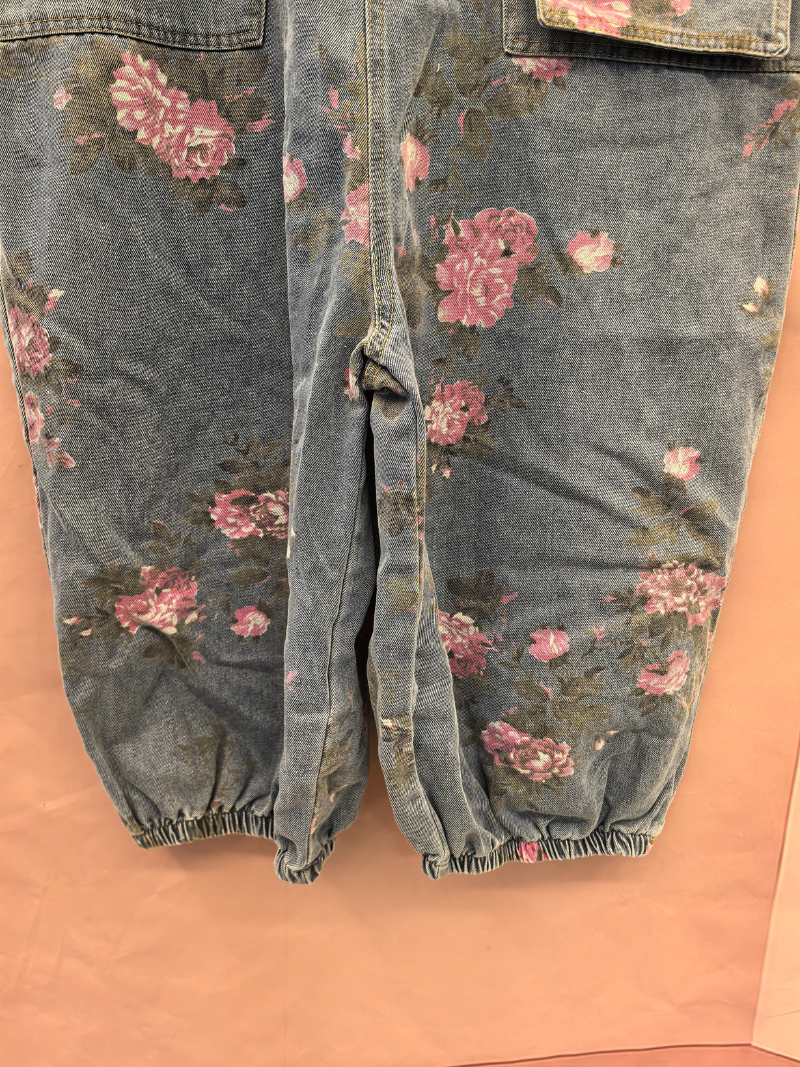 Hey Women's Denim High Waist Loose Baggy Dungarees