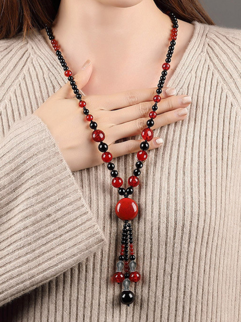 Women's Trendy  Natural Stone Crystal Necklace