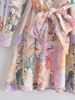 Robe de chemise à ceinture imprimée à chaque fille élégante de chaque élégante