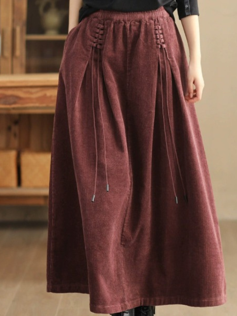 Women's red Long Skirt