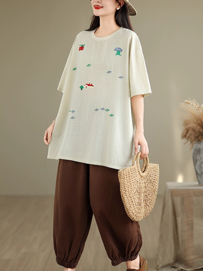 Women's Apricot Loose Top 