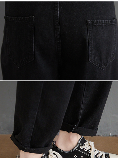 Women Comfortable And Charming Loose Bottom Dungarees