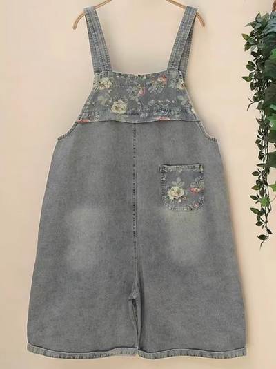 Women's Summer Adjustable Loose Printed Short Dungarees