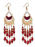 Women's Red Fashionable Earing  