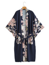 Women's Navy Blue Kimono Gowns
