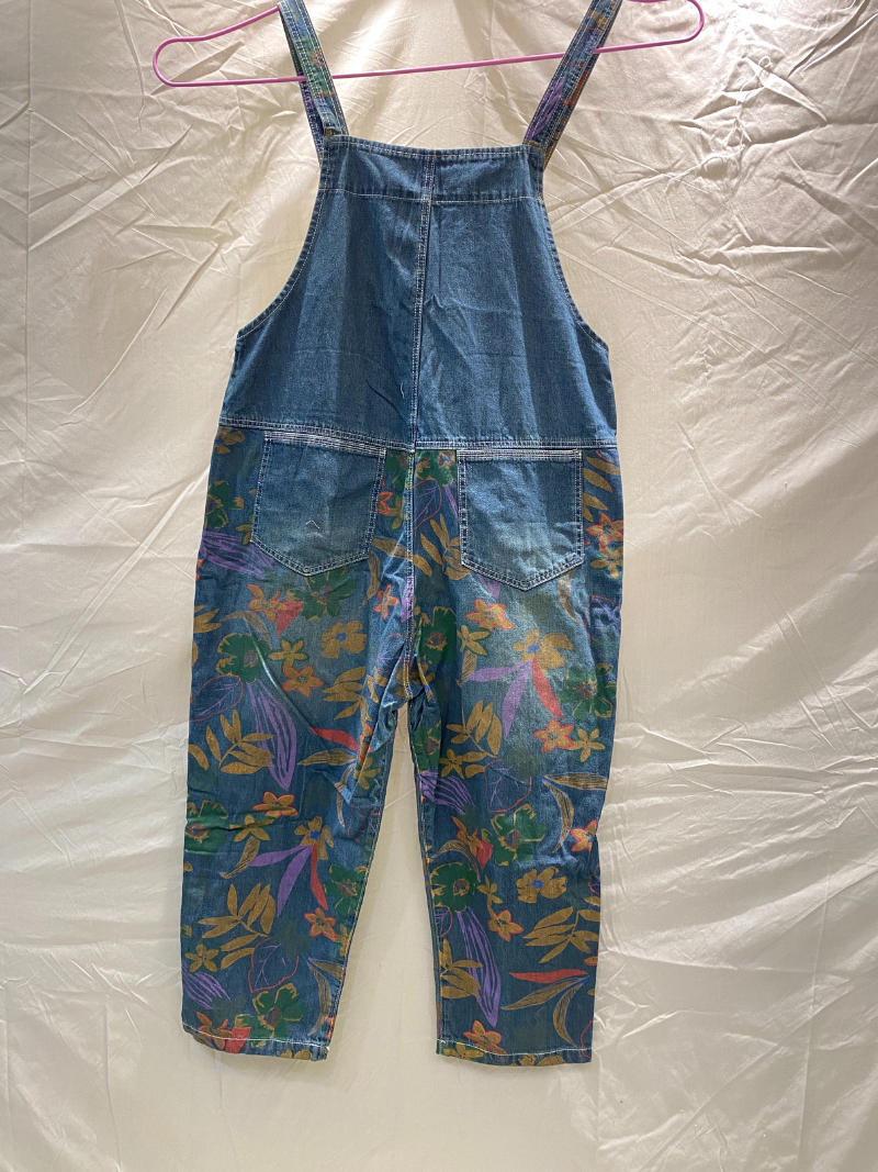 It’s My Life Flower Printed Denim Overall Dungarees