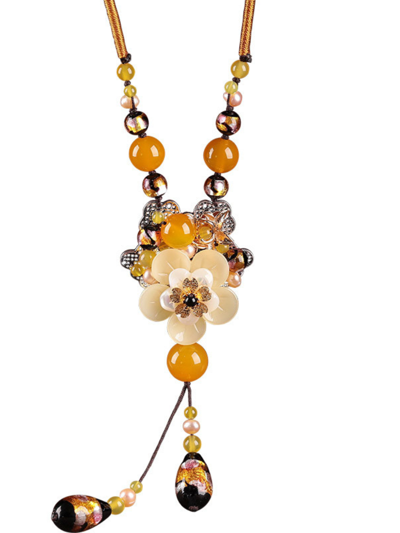 Women's Summer Statement Glow Crystal Necklace
