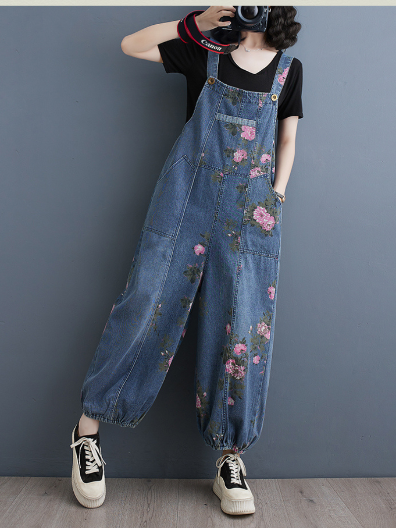 Women's Pockets Overalls Dungarees