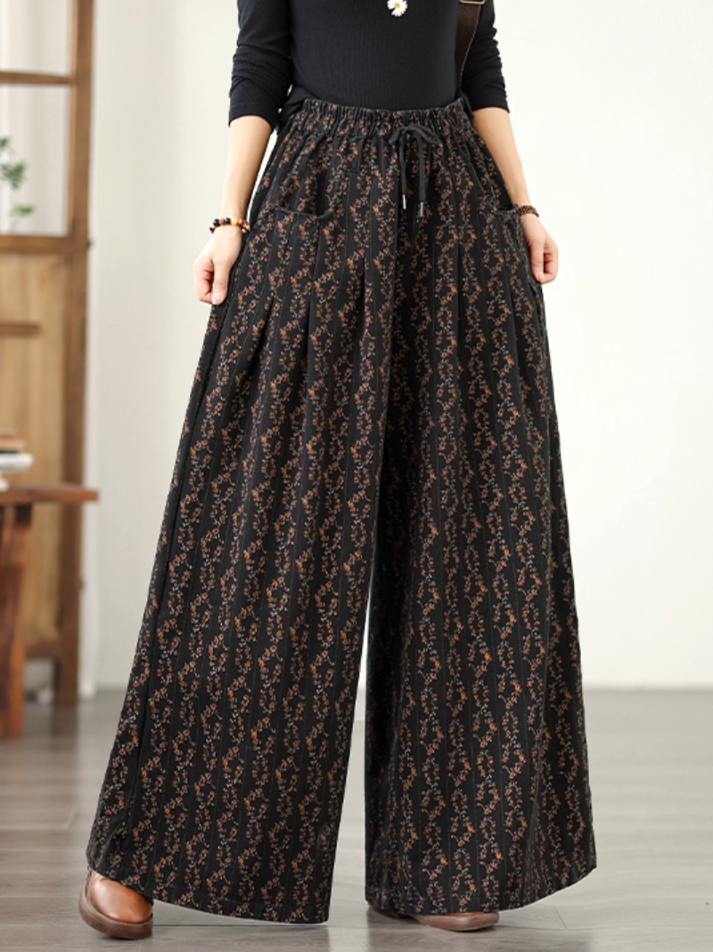 Women’s Graceful & Simple Printed Fit Denim Bottom