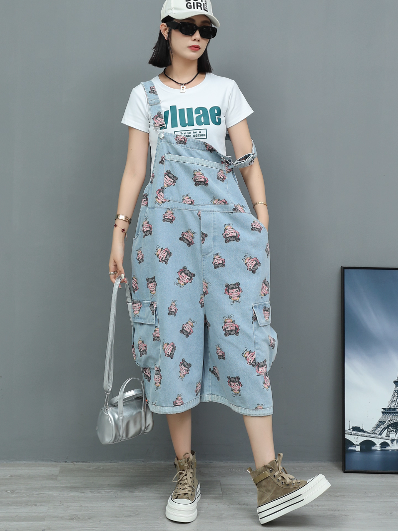 Women's Cartoon Style Dungaree 