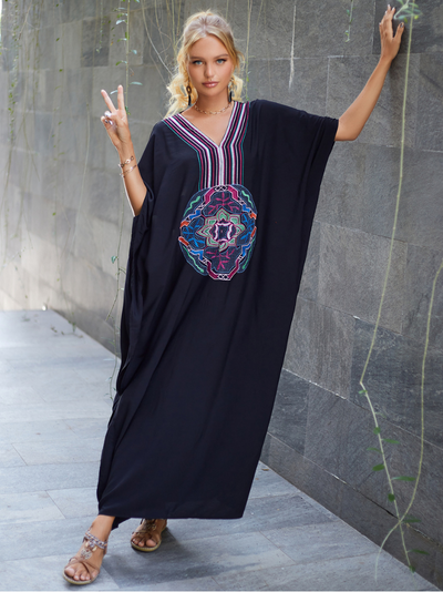 Women's Black Kaftan Dress