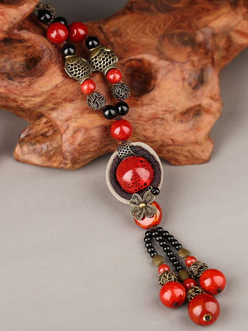 Women's Summer Beautiful  Vintage Crystal Necklace