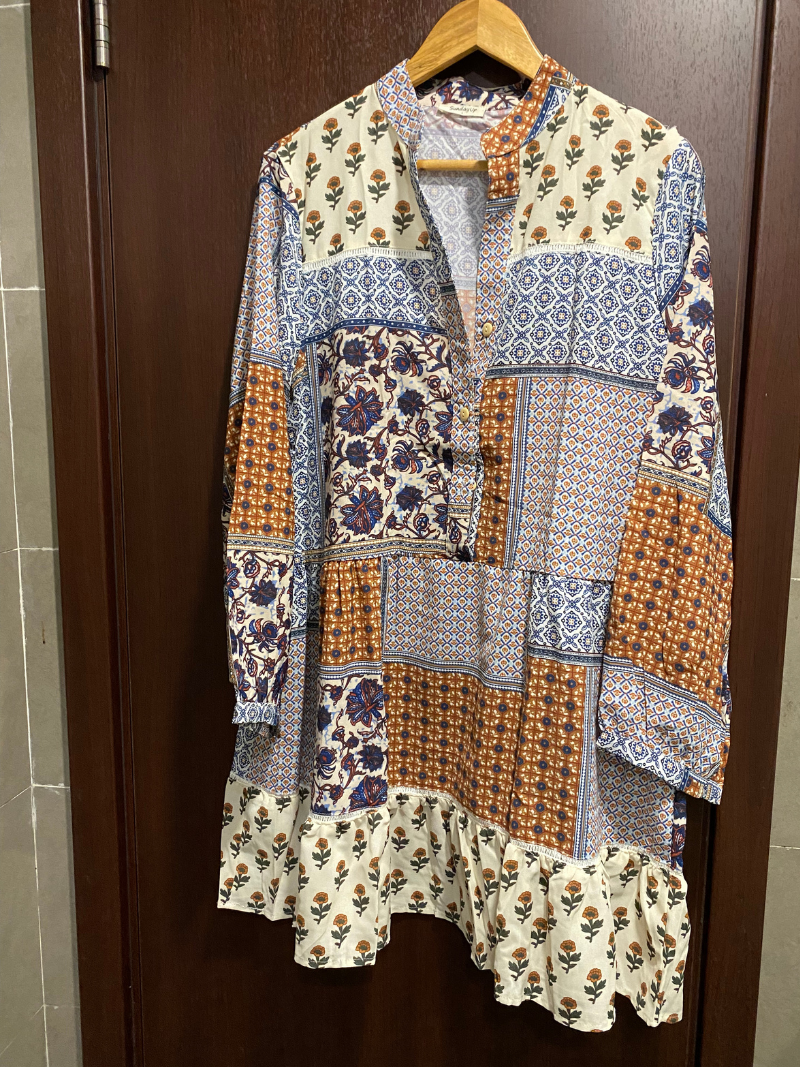 Women's Any Occasion Plant Flowers Button-Up Belted Shirt Dress