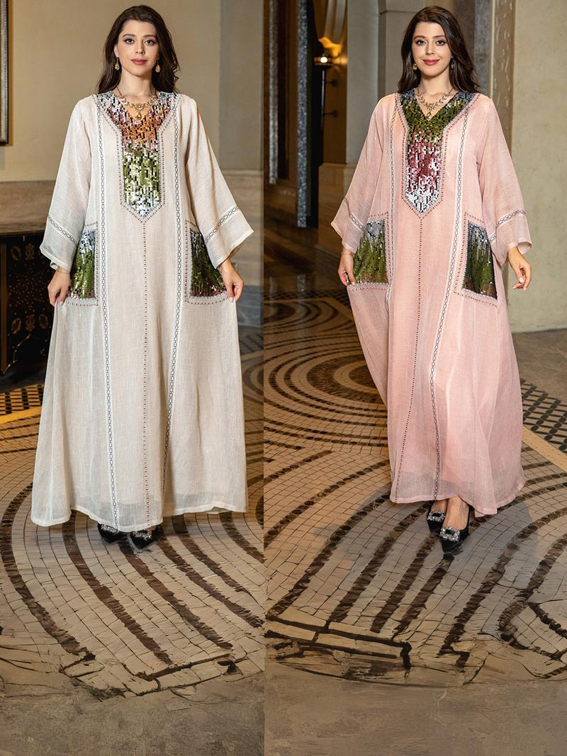 Women's Cross-Border Dubai Style Embroidered Abaya Muslim