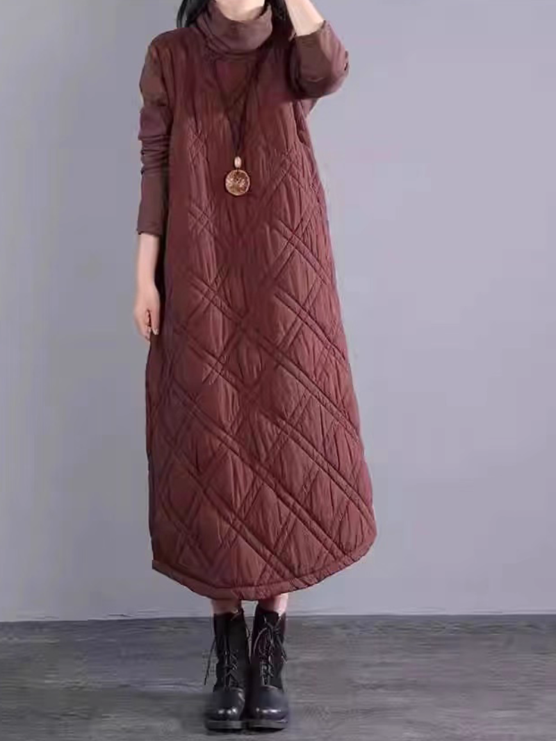 Women's Winter Fashionable & Comfy Loose Midi Dress