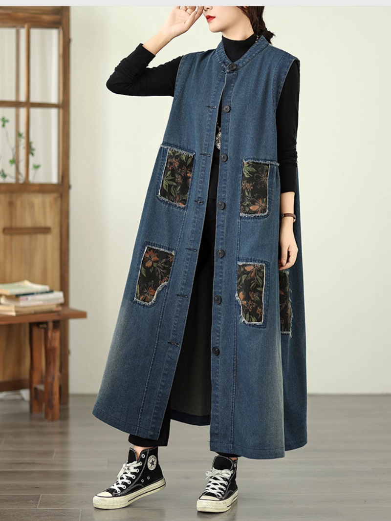 Frauen Sommer Retro modisch und trendy lose A-Line-Mantel