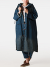 Women's Classic Front Large Pockets Mid-Length Coat