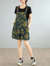 Women's Comfortable Pocket Printed Style Dungaree
