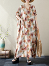 Women's Fresh and Colorful Floral Side Pockets Kaftan dress