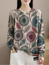 Women's Blossom Bliss Floral Printe Knitted Sweater