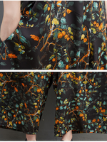 Floral print smock dres for women