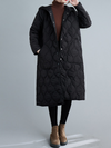 Women's Winter Warm Hooded Button-Up Coat