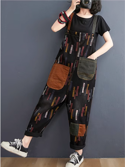 Draw This Blinds Cotton Denim With Patchwork