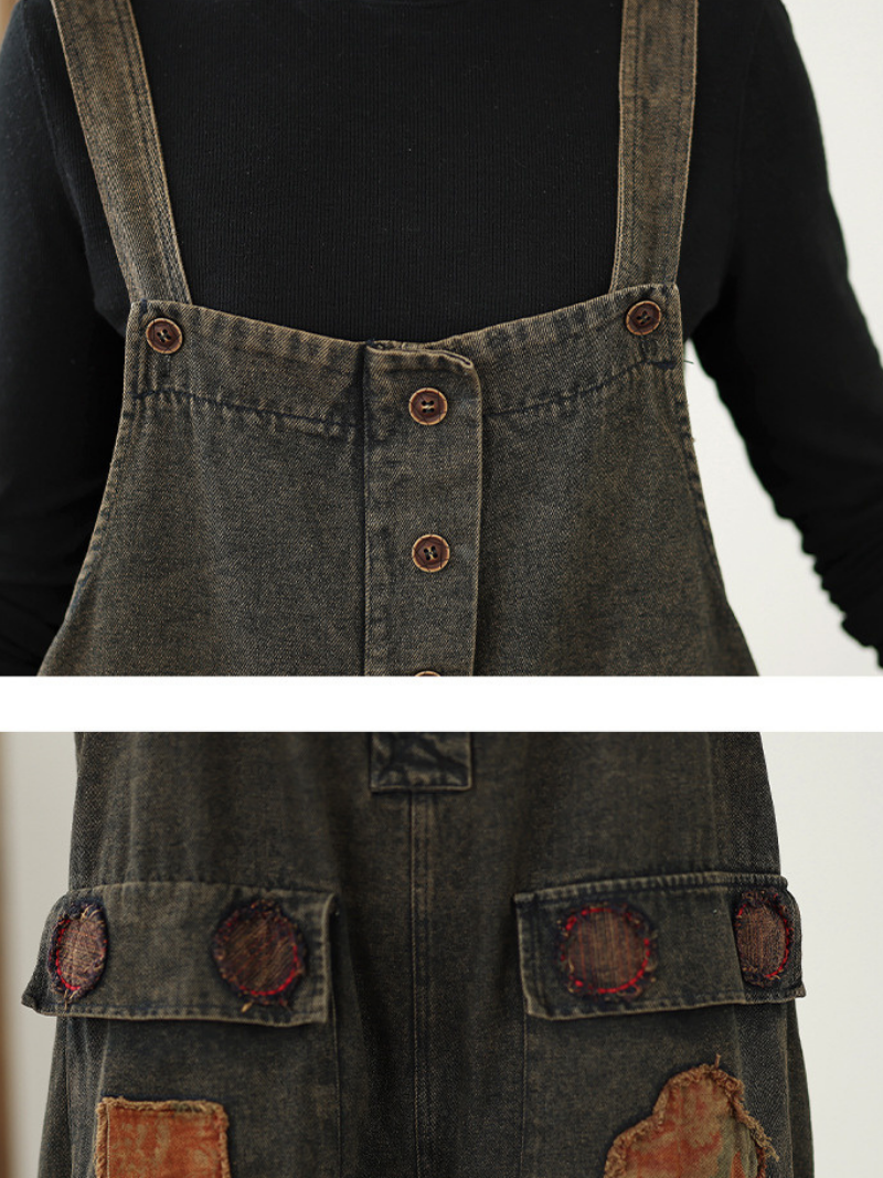 Chic Women's Wide-Leg Summer Denim Dungarees | Eva Trends