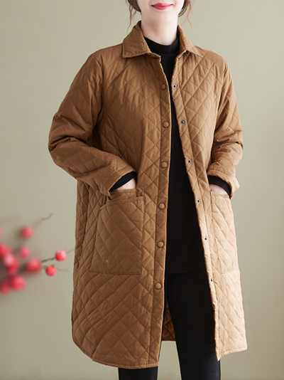 Women's Winter Collection Front Large Pockets Coat