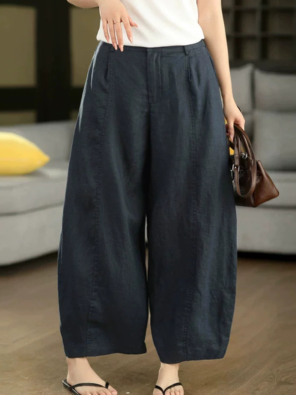 Breezy Confidence Wide-Leg Pants — Cotton Linen Ease for Every Day