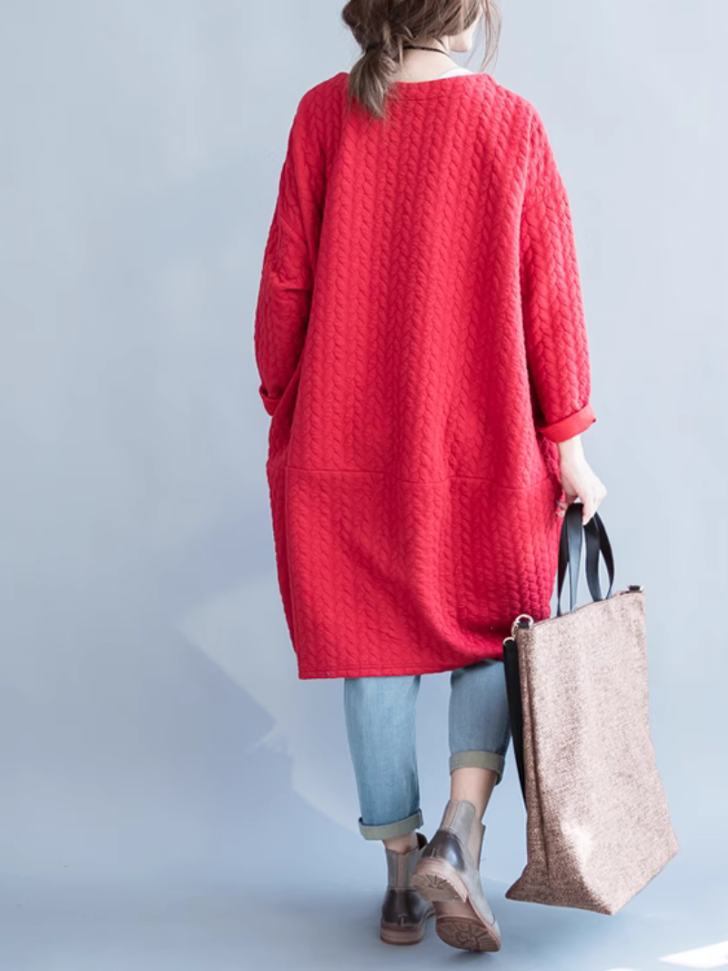 Women's  Midi-Length Sweater Shirt.