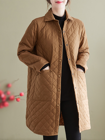 Women's Winter Collection Front Large Pockets Coat