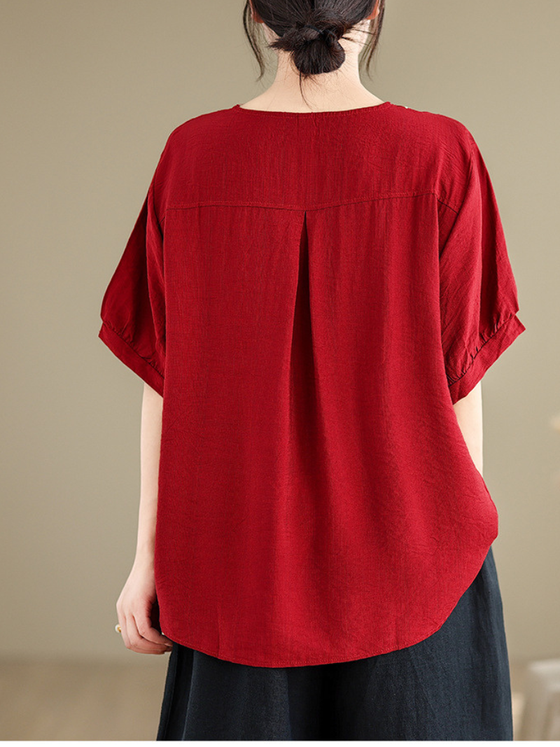 Simple  Back Crew NECK  