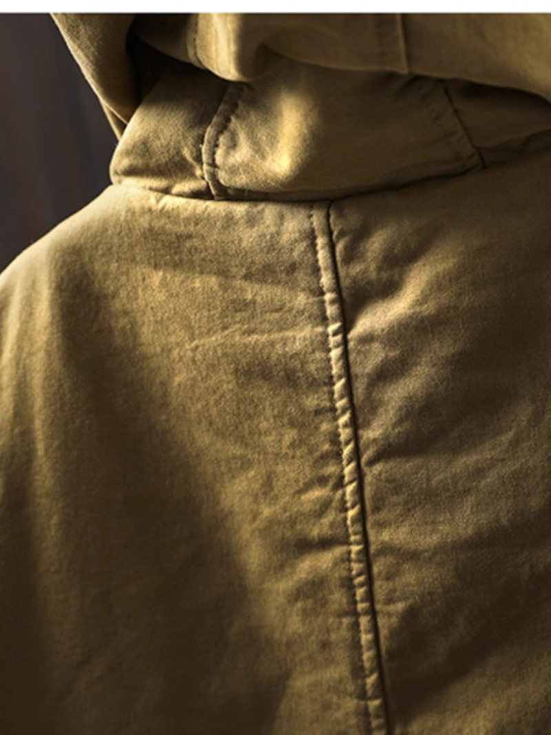 Chic Cotton Hooded Jacket with Plush Lining, Women’s Winter Parka