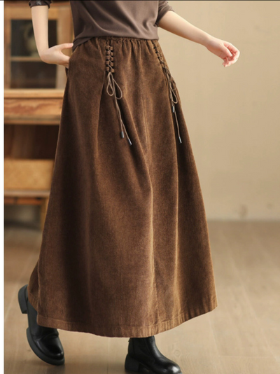 Women's coffee Long Skirt