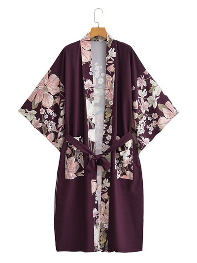 Women's Purple Kimono Gowns
