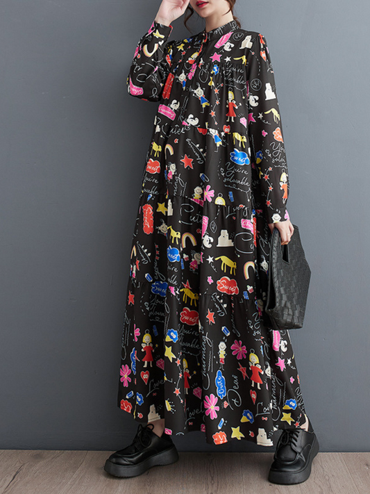 Women's Button-Up Smock Dress