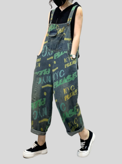 Women's High Waist Overall Dungarees