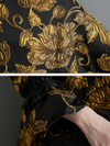 Women's Double-Layer Flower Front Pockets Midi dress