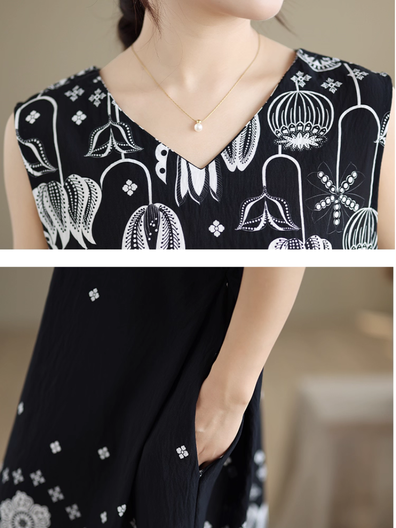 Women's V-Neck A-Line Dress