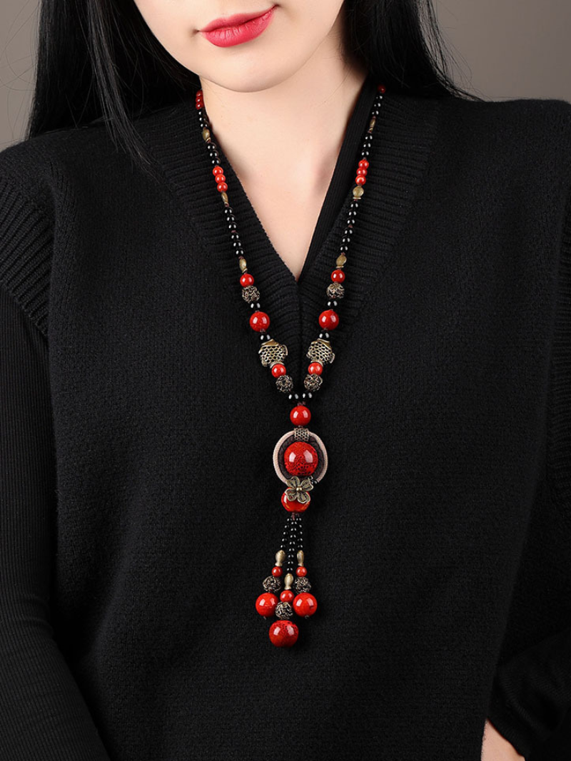 Women's Summer Beautiful  Vintage Crystal Necklace