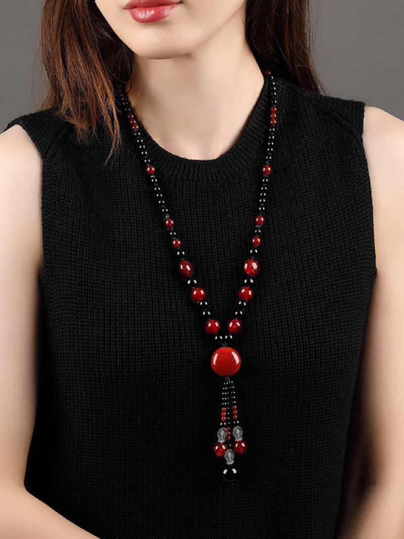 Women's Trendy  Natural Stone Crystal Necklace