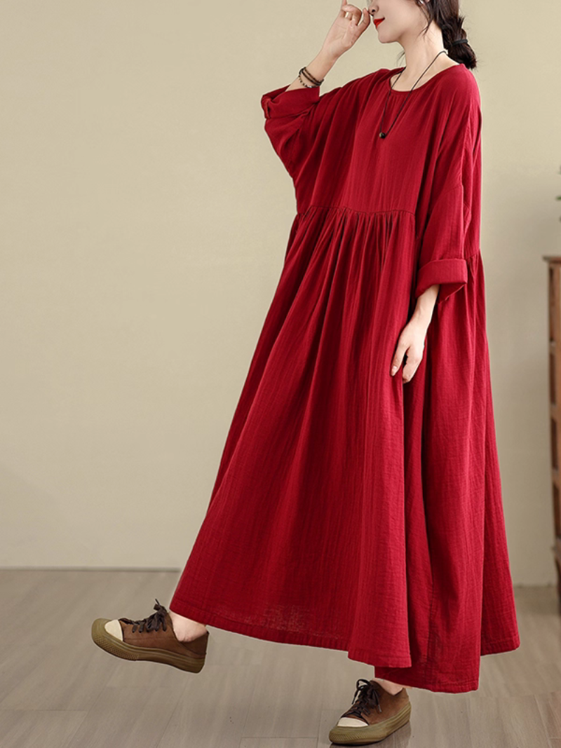 Women's Long Sleeves Smock Dress  