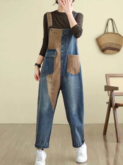 Women's Pockets Overalls Dungarees