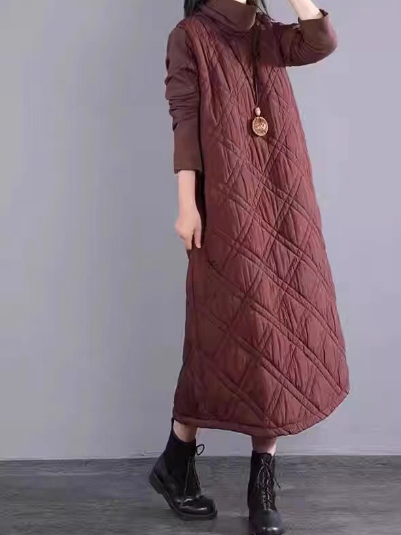 Women's Winter Fashionable & Comfy Loose Midi Dress